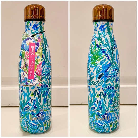 NWT Ltd Ed Lilly Pulitzer x S’Well Race To The Wave 17 Oz Beverage Bottle - Picture 3 of 7